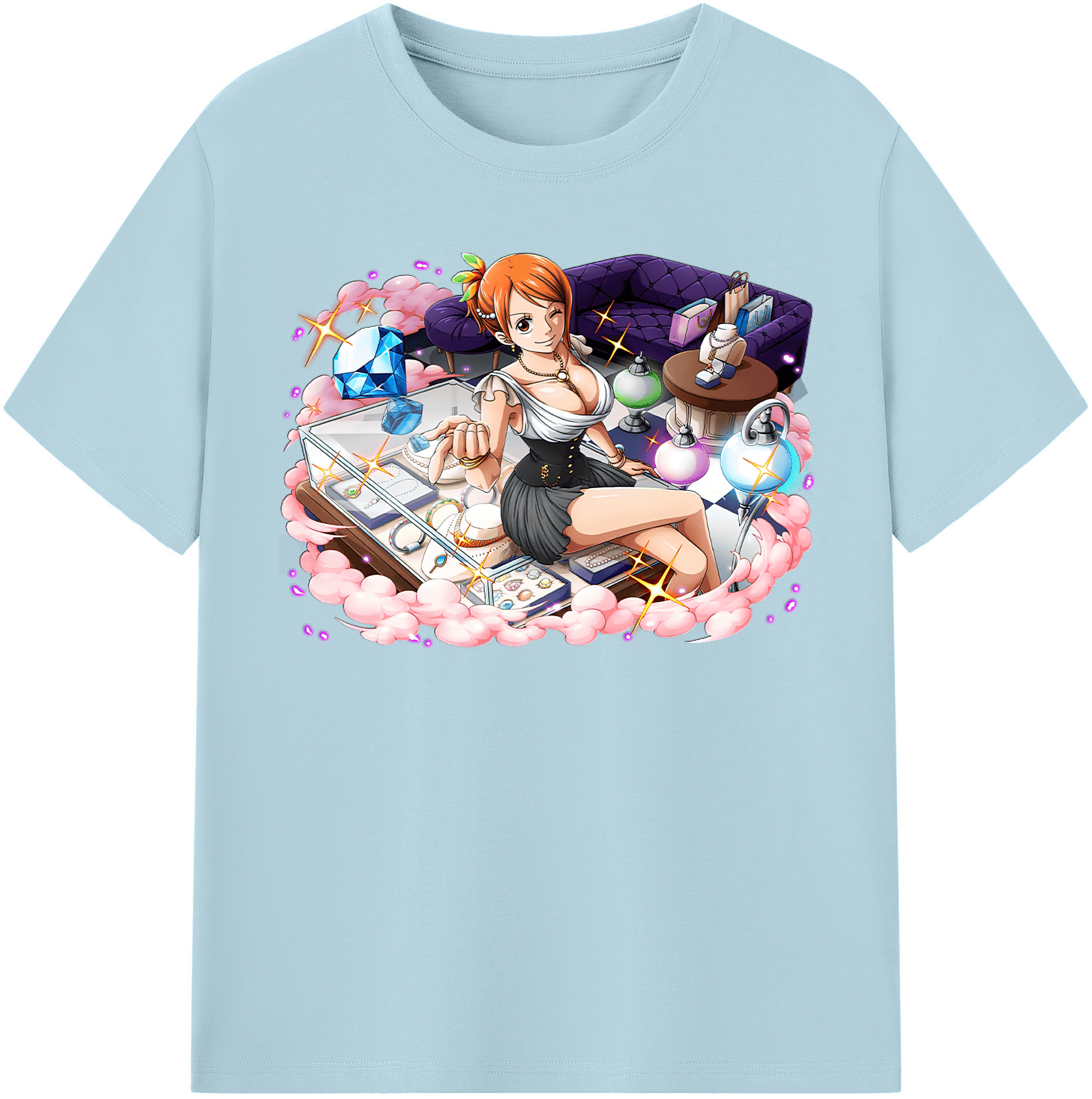 ワンピース ナミ ONE PIECE Nami 綿100％半袖Tシャツ（フロントプリント）